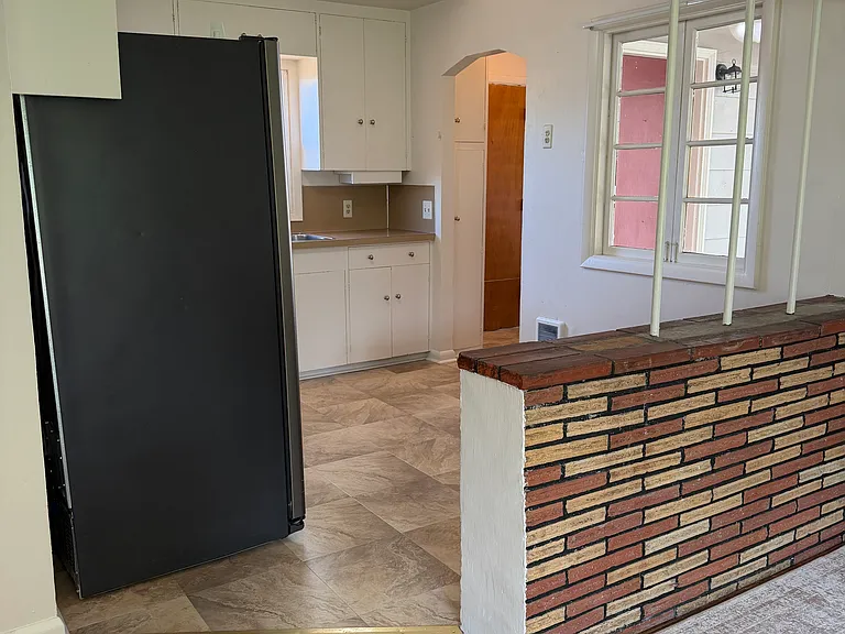 View of kitchen from living room.