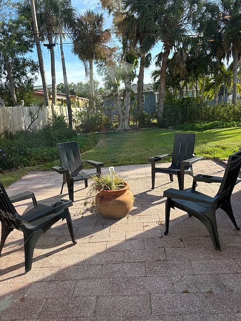 Lush yard. Maintenance free for tenants.