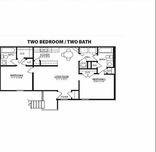 two bdrm 2 bath