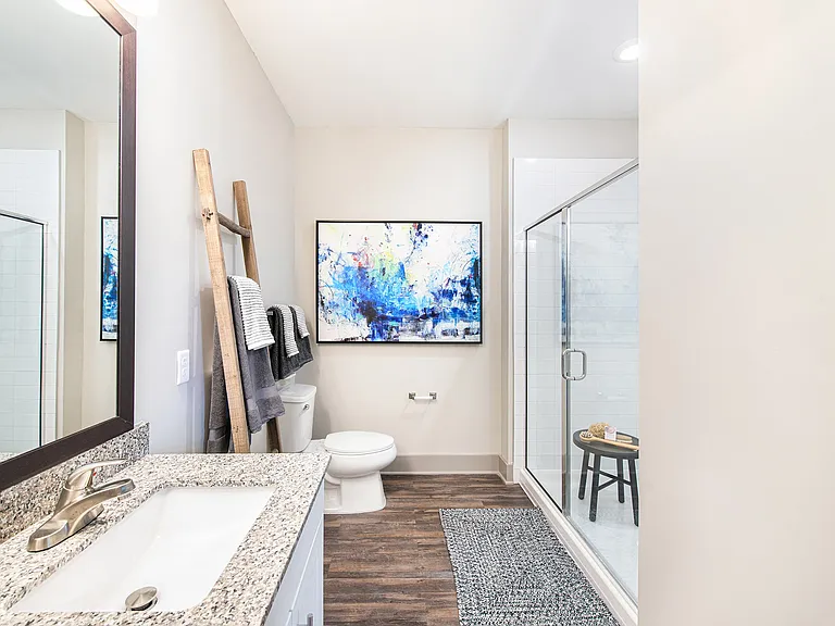Bathroom with walk-in shower