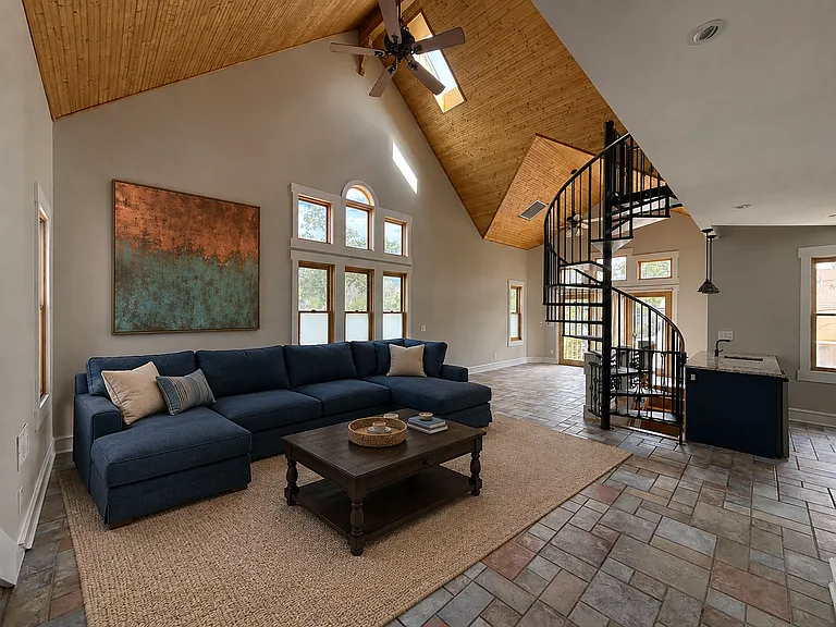 Living room digitally staged