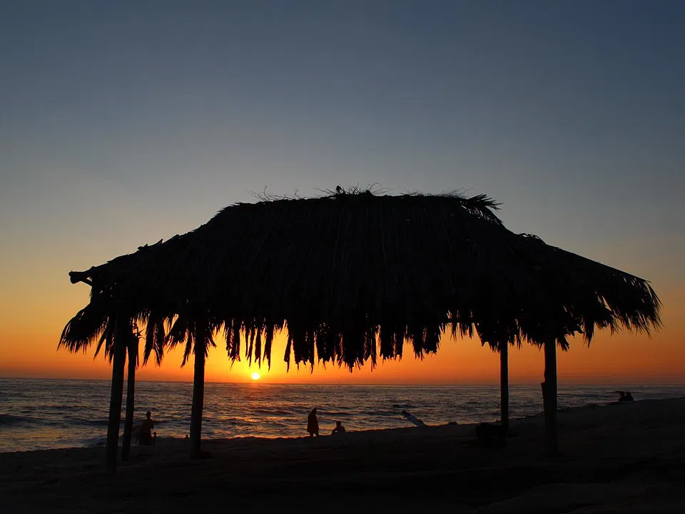 Hut at Windansea Beach Sun Set