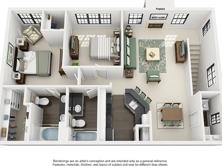 2 Bedroom | 2 Bath | 1173 SF | Attached Garage 2 Bedroom | 2 Bath | 1173 SF | Attached Garage