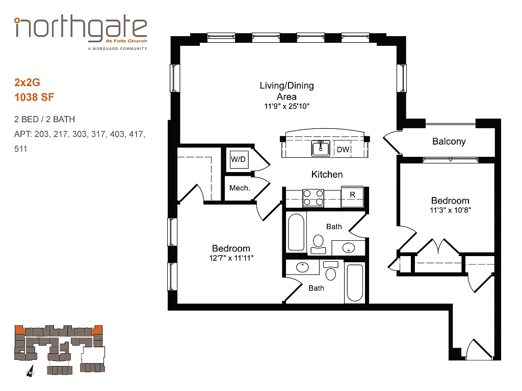 Floor plan 2x2G