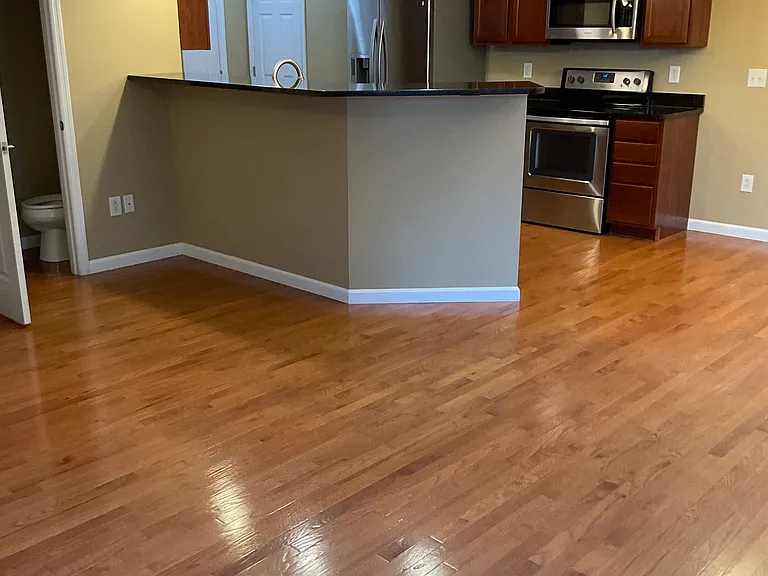 Living area viewing kitchen
