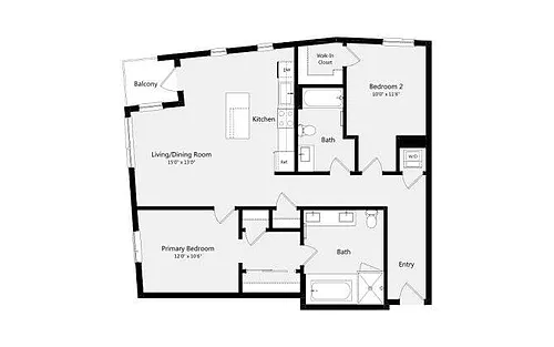 Floor plan 2B-A