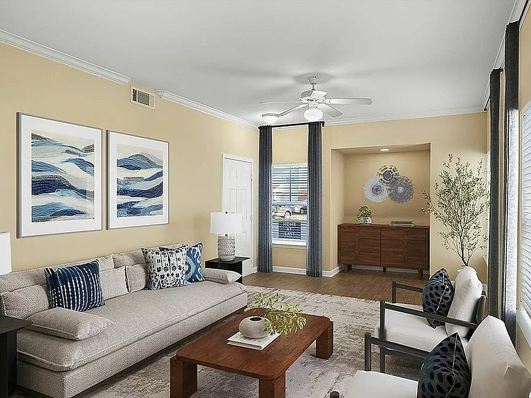 1-Bedroom Apartment Living Room at Cason Estates