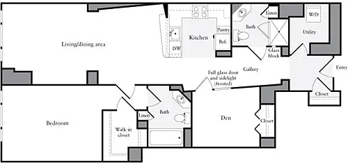 Floor plan 1 Bedroom S
