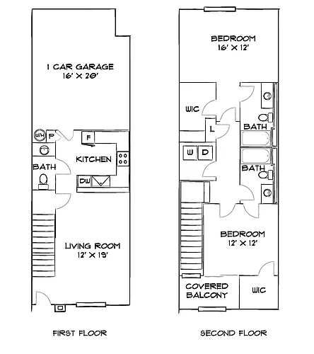 Floor plan Design 2C Townhome