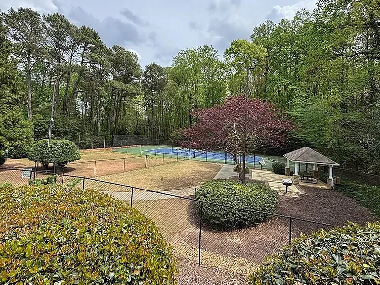 Fenced pet area, Gazebo, Tennis and Pickleball court