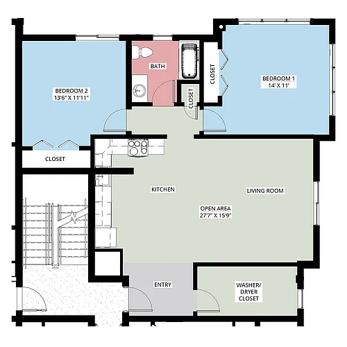 Floor plan Baker