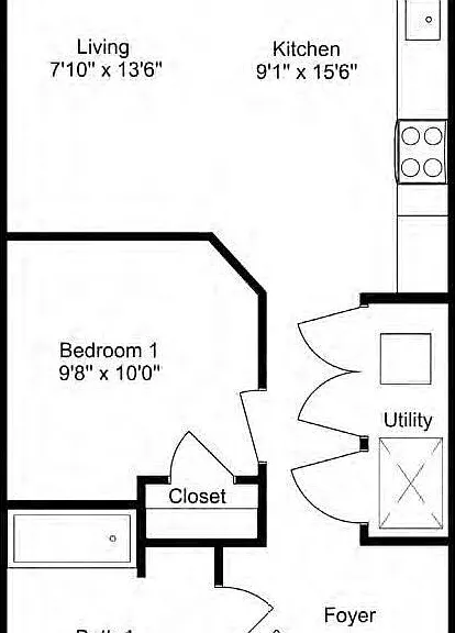 A3 1x1 floor plan Berkeley House