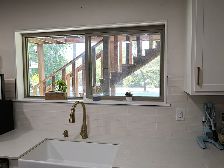Kitchen facing west