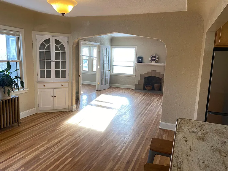 Living room and dining room.