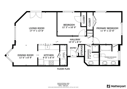 Floor plan 2 bedroom 2 bath