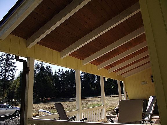 underside of porch