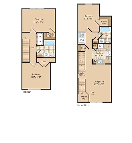Floor plan Two Bedroom