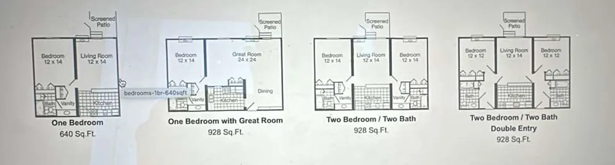 Floor plan 1 Bed Regular