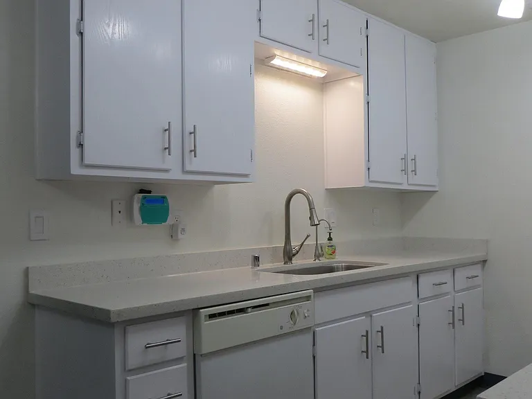 Kitchen; new lighting, newly painted cabinets & hardware, ne