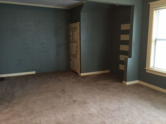 Living room having new flooring installed