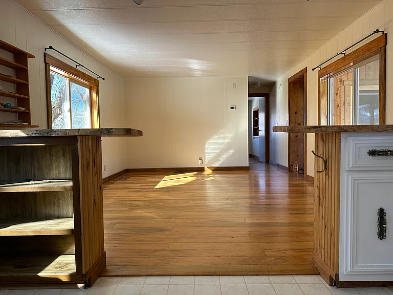 Living/dining room from the kitchen.