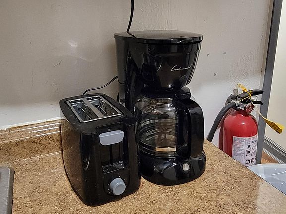 Toaster and 12 cup size coffee maker