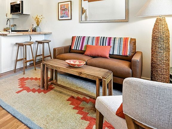 Relax in the Living Room or at the Kitchen Counter