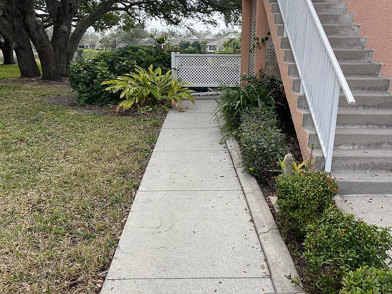 Sidewalk going to the front door