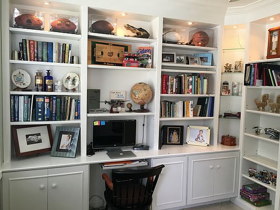 First floor office with built-ins