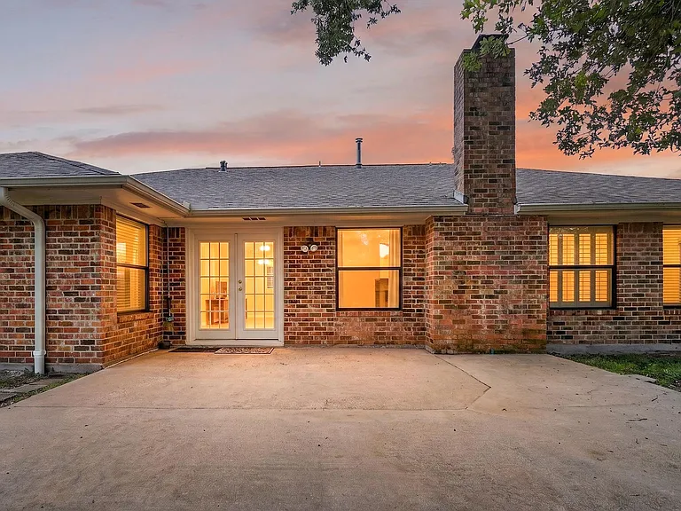 Large back patio