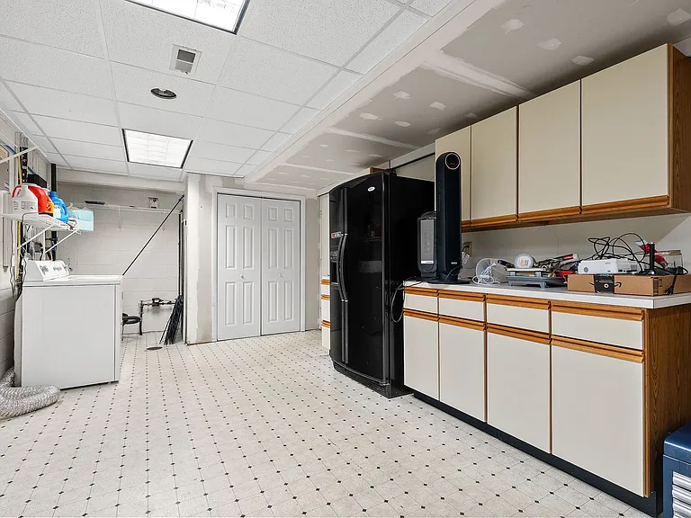 Basement laundry and storage