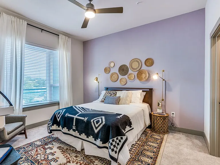 Bedroom with ceiling fan