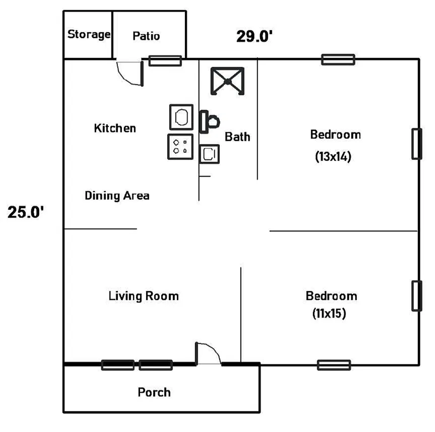 Floor plan 1510 Nth. Avalon Circle