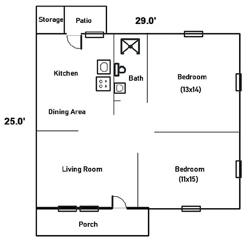 Floor plan 1510 Nth. Avalon Circle