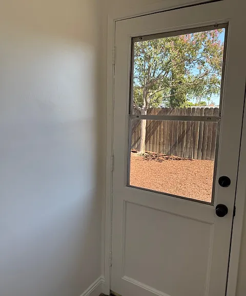 back door from laundry room to backyard
