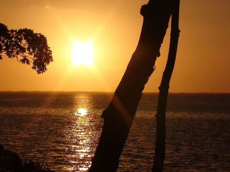 Sun setting over Pier 