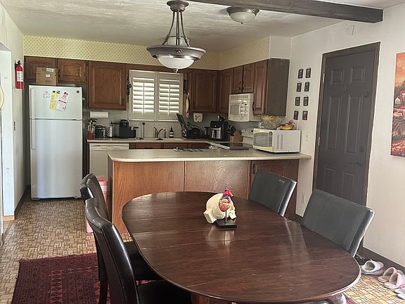 Dining room with view of kitchen