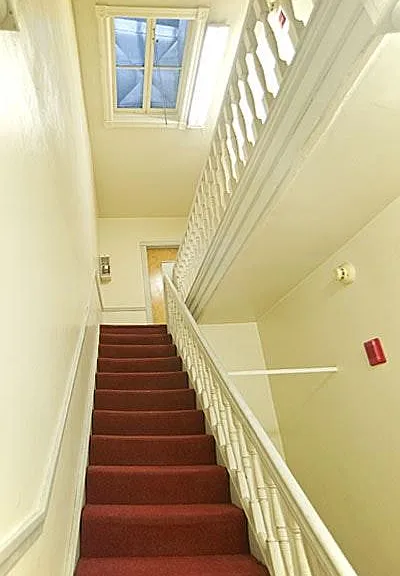 Stairway and apartment door