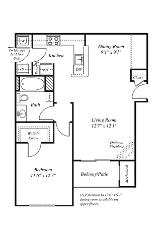 Floor plan 1B Renovation 6