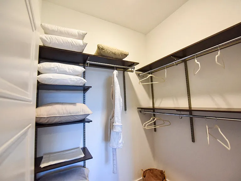 Custom closet systems in select homes.