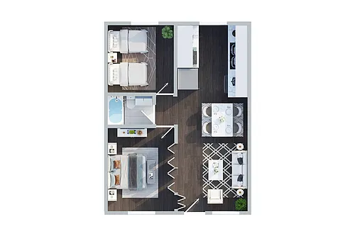 Floor plan 2x1C