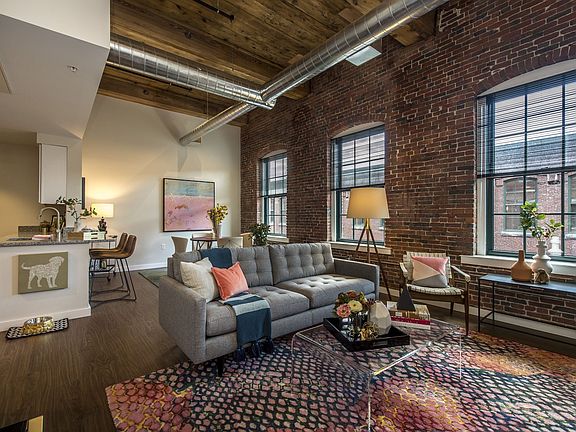 Living Room With High Ceilings