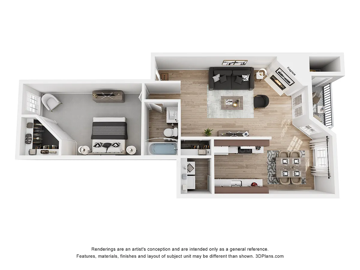 Floor plan 1x1A