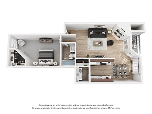 Floor plan 1x1A