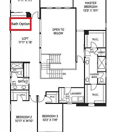 Second floor blueprint.