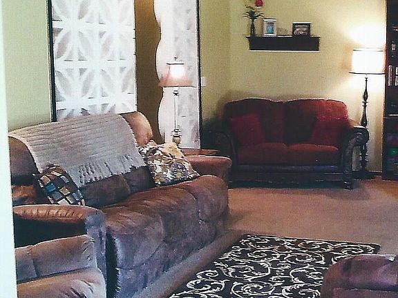 fireplace and patio at right