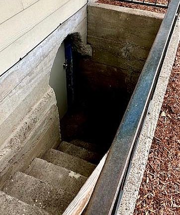 Access to basement for storage.