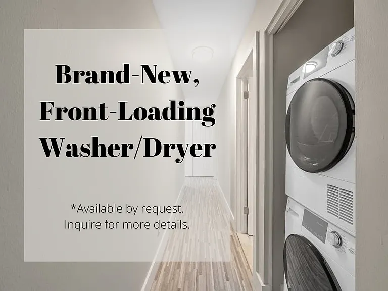 Washer & Dryer Available Upon Request