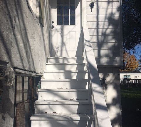 steps to living area