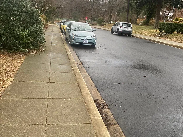 Access to Rock Creek Trails at the end of the block